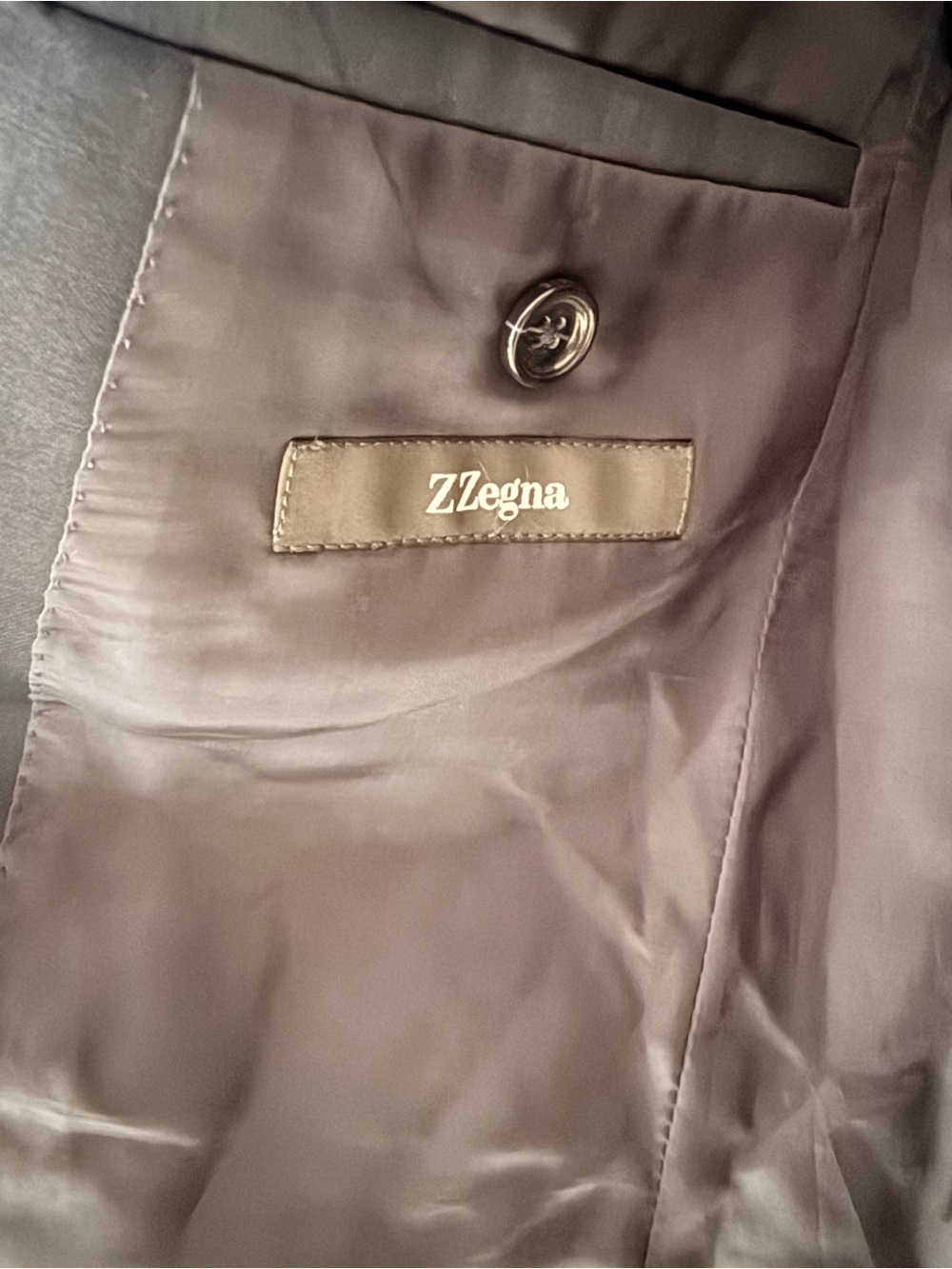 Z Zegna Mens Suit 2 Piece Navy Blue 48R US 38R Slim Fit Drop 8 Wool Mohair Luxe⁠ - Picture 4 of 16